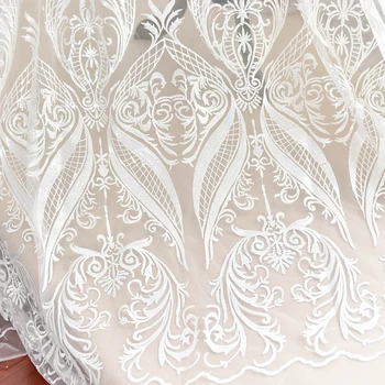 European style embroidery lace fabric wedding dress handmade diy material clothing dress decoration fabric white
European style embroidery lace fabric wedding dress handmade diy material clothing dress decoration fabric white