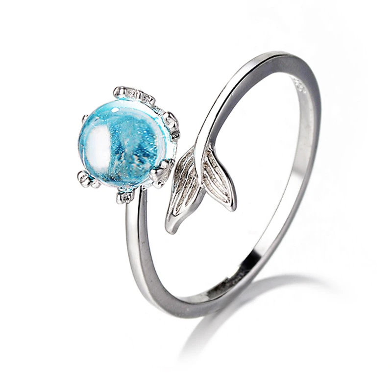 LZESHINE Mermaid Bubble Tears Ring Blue Stone Pure 925 Sterlling Silver Rings Opening Resizable Normcore Finger Rings For Women
LZESHINE Mermaid Bubble Tears Ring Blue Stone Pure 925 Sterlling Silver Rings Opening Resizable Normcore Finger Rings For Women