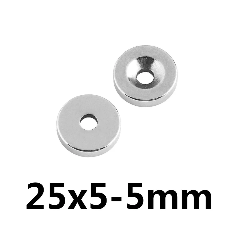 50/100/150pcs 25x5 Hole 5mm Super Strong Ring Loop Countersunk Magnet Rare Earth Neo Neodymium Magnets Cylinder 25*5-5mm
50/100/150pcs 25x5 Hole 5mm Super Strong Ring Loop Countersunk Magnet Rare Earth Neo Neodymium Magnets Cylinder 25*5-5mm