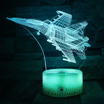 F-16 Aircraft 7 Color Lamp 3d Visual Led Night Lights For Kids Touch Usb Table Lampara Lampe Baby Sleeping motion Light
F-16 Aircraft 7 Color Lamp 3d Visual Led Night Lights For Kids Touch Usb Table Lampara Lampe Baby Sleeping motion Light