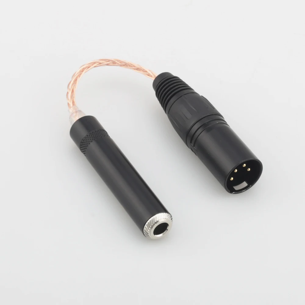 High Quality HC028 8 cores Single Crystal Copper 4-Pin XLR Male Balanced to 6.35mm 1/4 Female Audio Adapter Cable
High Quality HC028 8 cores Single Crystal Copper 4-Pin XLR Male Balanced to 6.35mm 1/4 Female Audio Adapter Cable
