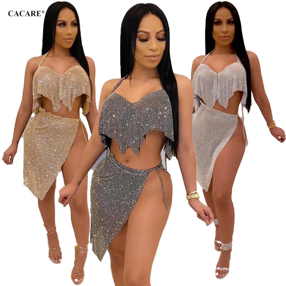 Jewelry Women Clothing Sets with Skirt 2 Piece Skirt Set 2 Piece Outfits for Women for Club Party 3 Choices F0475 Rhinestones
Jewelry Women Clothing Sets with Skirt 2 Piece Skirt Set 2 Piece Outfits for Women for Club Party 3 Choices F0475 Rhinestones