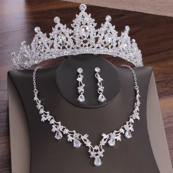 Luxury Crystal Leaf Bridal Jewelry Set Rhinestone Crown Tiaras Earrings Choker Necklace Set Weddings African Beads Jewelry Sets
Luxury Crystal Leaf Bridal Jewelry Set Rhinestone Crown Tiaras Earrings Choker Necklace Set Weddings African Beads Jewelry Sets