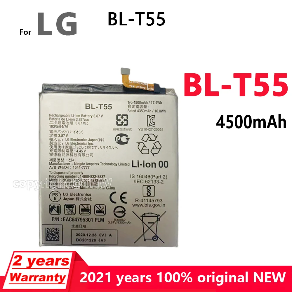 100% Genuine New BL-T55 Battery For LG BL T55 4500mAh Phone Batteria Smartphone Original Batteries With Tracking Number
100% Genuine New BL-T55 Battery For LG BL T55 4500mAh Phone Batteria Smartphone Original Batteries With Tracking Number