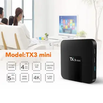 TX3 Mini Android 7.1 Smart TV BOX Amlogic S905W Quad Core Set Top Box H.265 4K WiFi Media Player TX3mini 1GB 8GB Dropshipping
TX3 Mini Android 7.1 Smart TV BOX Amlogic S905W Quad Core Set Top Box H.265 4K WiFi Media Player TX3mini 1GB 8GB Dropshipping