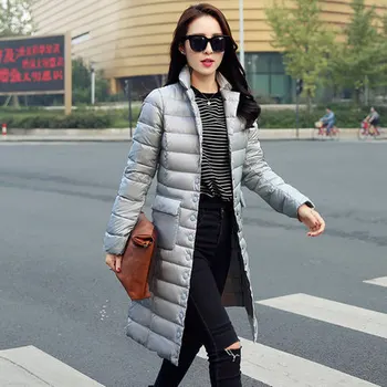 Fashion Pockets Women Long Winter Solid Light Coat Casual Solid Puffer Coat Long Sleeve Women Winter Ultra Light Duck Warm Coat 
Fashion Pockets Women Long Winter Solid Light Coat Casual Solid Puffer Coat Long Sleeve Women Winter Ultra Light Duck Warm Coat
