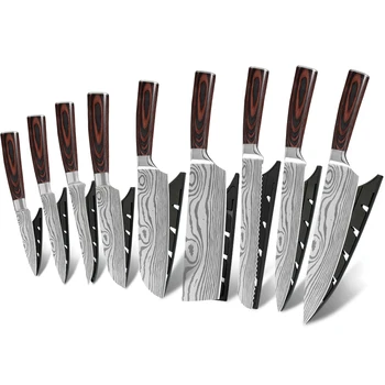 Ainzuo 9 Pieces Stainless Steel Kitchen Knives Set Color Wood Handle Choping Fruit Knife Meat Vegetables Cleaver Sclicing Tools
Ainzuo 9 Pieces Stainless Steel Kitchen Knives Set Color Wood Handle Choping Fruit Knife Meat Vegetables Cleaver Sclicing Tools