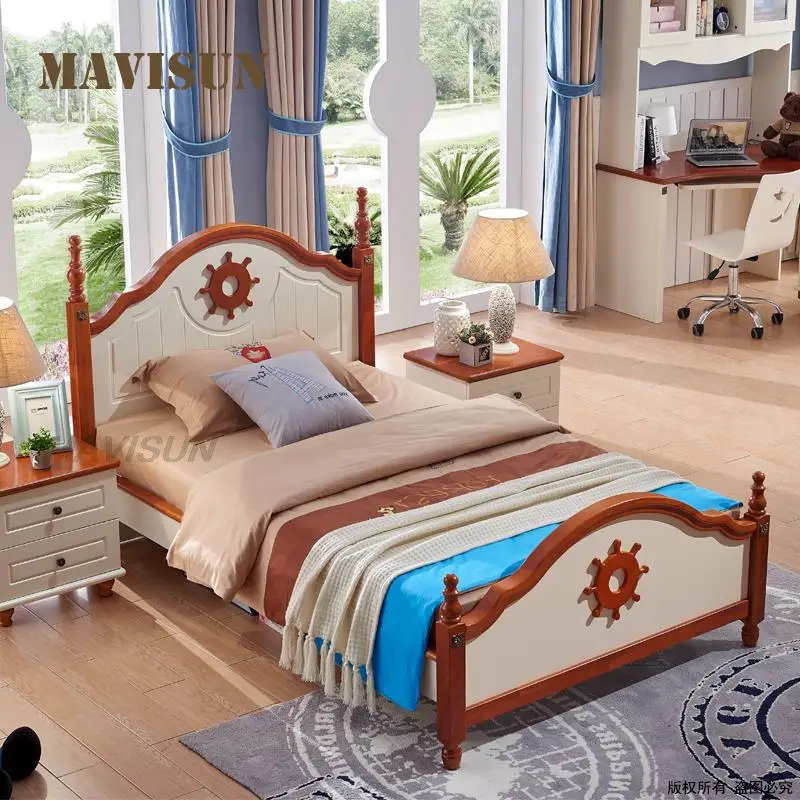 American Country Style Individual Kid Bed For Boys And Girls 1.2/1.5m Modern Teenager Bedroom Furniture Simple Children's Bed
American Country Style Individual Kid Bed For Boys And Girls 1.2/1.5m Modern Teenager Bedroom Furniture Simple Children's Bed