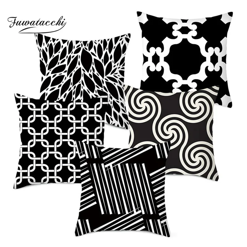 Fuwatacchi Red Black Geometric Pillow Cover Striped Printed Cushion Cover For Home Sofa Decorative Throw Pillows Cases 45*45cm
Fuwatacchi Red Black Geometric Pillow Cover Striped Printed Cushion Cover For Home Sofa Decorative Throw Pillows Cases 45*45cm