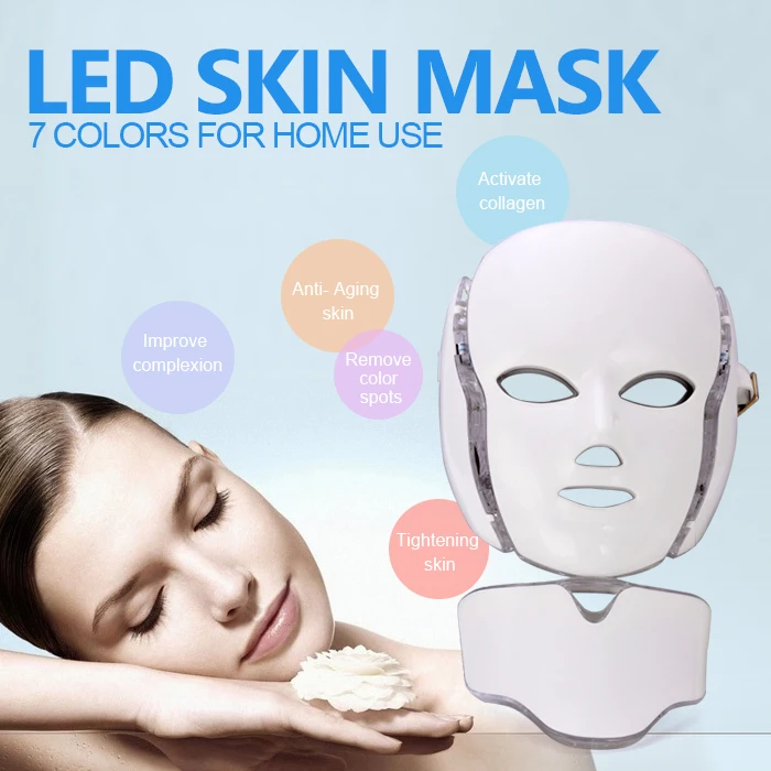 Led Face Mask 7 Color Facial Neck Mask with EMS Microelectronics LED Photon Masks Wrinkle Removal Skin Rejuvenation Beauty Tool
Led Face Mask 7 Color Facial Neck Mask with EMS Microelectronics LED Photon Masks Wrinkle Removal Skin Rejuvenation Beauty Tool