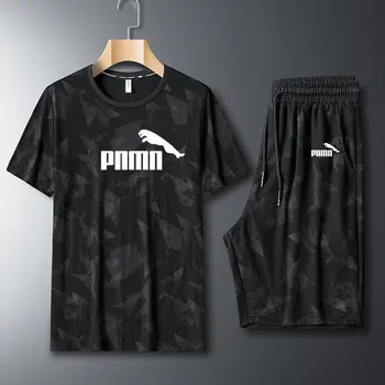 Summer Short Men Sets Breathable Quick Drying Mens Tracksuits Casual Black Print 2 Pieces Set Men Running Fitness Men Suits 2020 
Summer Short Men Sets Breathable Quick Drying Mens Tracksuits Casual Black Print 2 Pieces Set Men Running Fitness Men Suits 2020