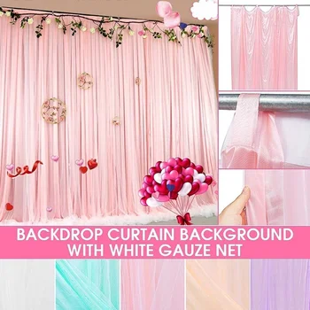 Tulle Hanging Curtain for Wedding Backdrop Curtain 2x2m Event Party Decor Wedding Stage Background Silk Drape Decor for Stage
Tulle Hanging Curtain for Wedding Backdrop Curtain 2x2m Event Party Decor Wedding Stage Background Silk Drape Decor for Stage
