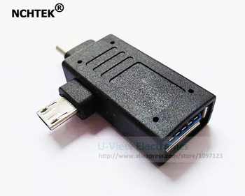 NCHTEK 2 In 1 USB 3.1 Type C Male + Micro USB2.0 Male To USB 3.0 Female OTG Adapter Converter/Free shipping/20PCS
NCHTEK 2 In 1 USB 3.1 Type C Male + Micro USB2.0 Male To USB 3.0 Female OTG Adapter Converter/Free shipping/20PCS
