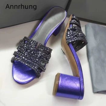 New Color 2020 Genuine Leather Slippers Women Med Hoof Heel Sexy Open Toe Jeweled Rhinestone Slim Runway Shoes Woman
New Color 2020 Genuine Leather Slippers Women Med Hoof Heel Sexy Open Toe Jeweled Rhinestone Slim Runway Shoes Woman