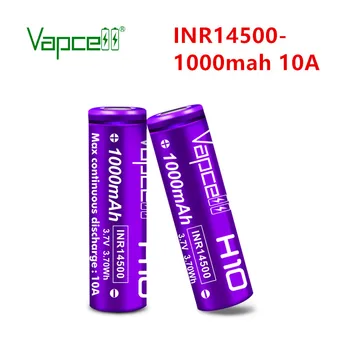 

Vapcell original mini lithium 3.7V battery INR 14500 1000mah 10A rechargeable battery for flashlight / power tools batteries