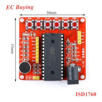 ISD1760 Voice Recording Module ISD1700 Series Voice Playback Module Class 5V for AVR PIC YL-65
ISD1760 Voice Recording Module ISD1700 Series Voice Playback Module Class 5V for AVR PIC YL-65