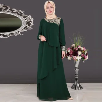 Arab Muslim Chiffon Lace Stitching Irregular Dress Islamic Ramadan Mosque Women Long Skirt Abaya Moroccan Ethnic Style Dress
Arab Muslim Chiffon Lace Stitching Irregular Dress Islamic Ramadan Mosque Women Long Skirt Abaya Moroccan Ethnic Style Dress
