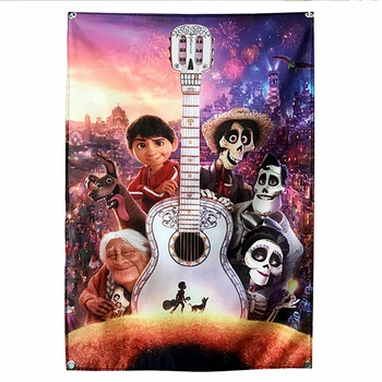 

Coco Hollywood Movie Tapestry Wall Hanging Flag Banner Wall Cloth Tapestries Wall Art Tapestry Macrame Wall Carpet Wall Decor