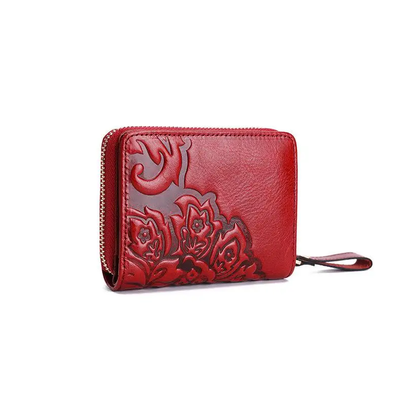 Credit Female Card Holder Cow Print Wallet High Quality Double Zipper Wax Leather Wallet Essential Oil Unique Embossed Style
Credit Female Card Holder Cow Print Wallet High Quality Double Zipper Wax Leather Wallet Essential Oil Unique Embossed Style