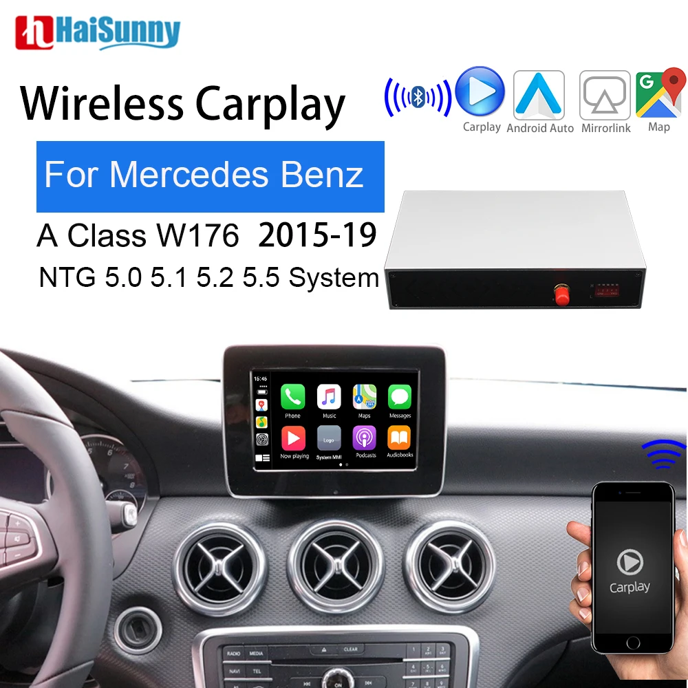 Wireless carplay/Android auto Smart Screen for Mercedes A class W176 NTG 5.0 2015-2019 Support Reverse camera navigation
Wireless carplay/Android auto Smart Screen for Mercedes A class W176 NTG 5.0 2015-2019 Support Reverse camera navigation