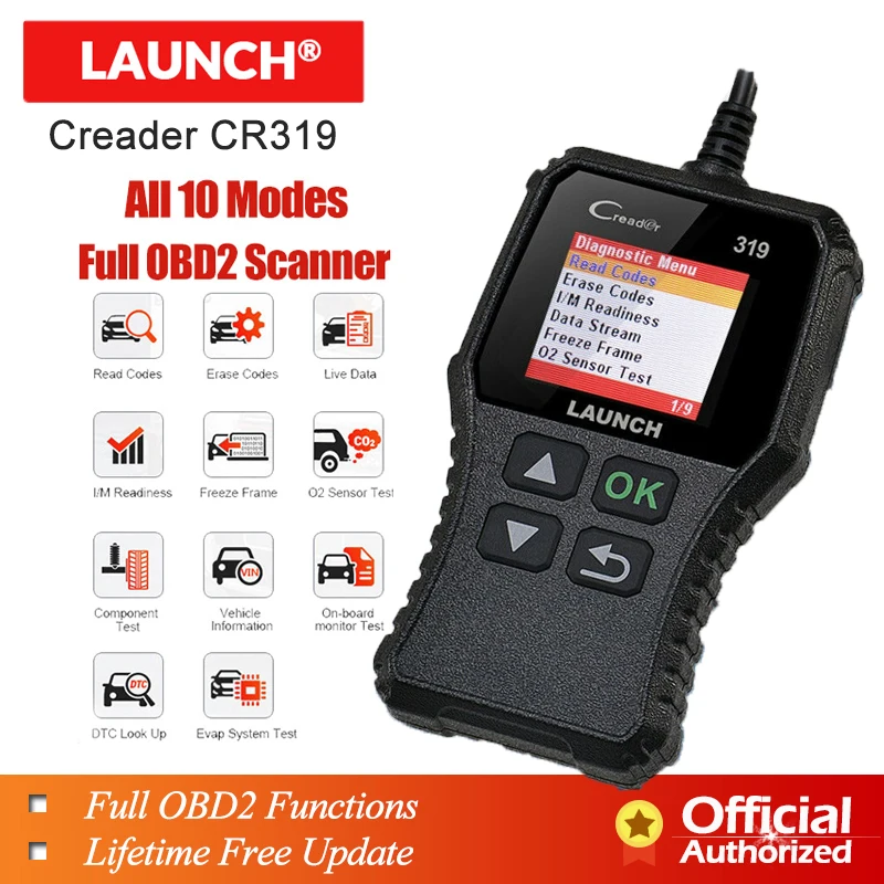 Launch CReader 319 CR319 OBD OBDII EOBD Diagnostic Tool OBD2 Scanner Automotive Tool Auto Code Reader PK Launch CR3001 ELM327
Launch CReader 319 CR319 OBD OBDII EOBD Diagnostic Tool OBD2 Scanner Automotive Tool Auto Code Reader PK Launch CR3001 ELM327