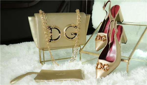 2019 Newest Designer shoes and bag set in High quality