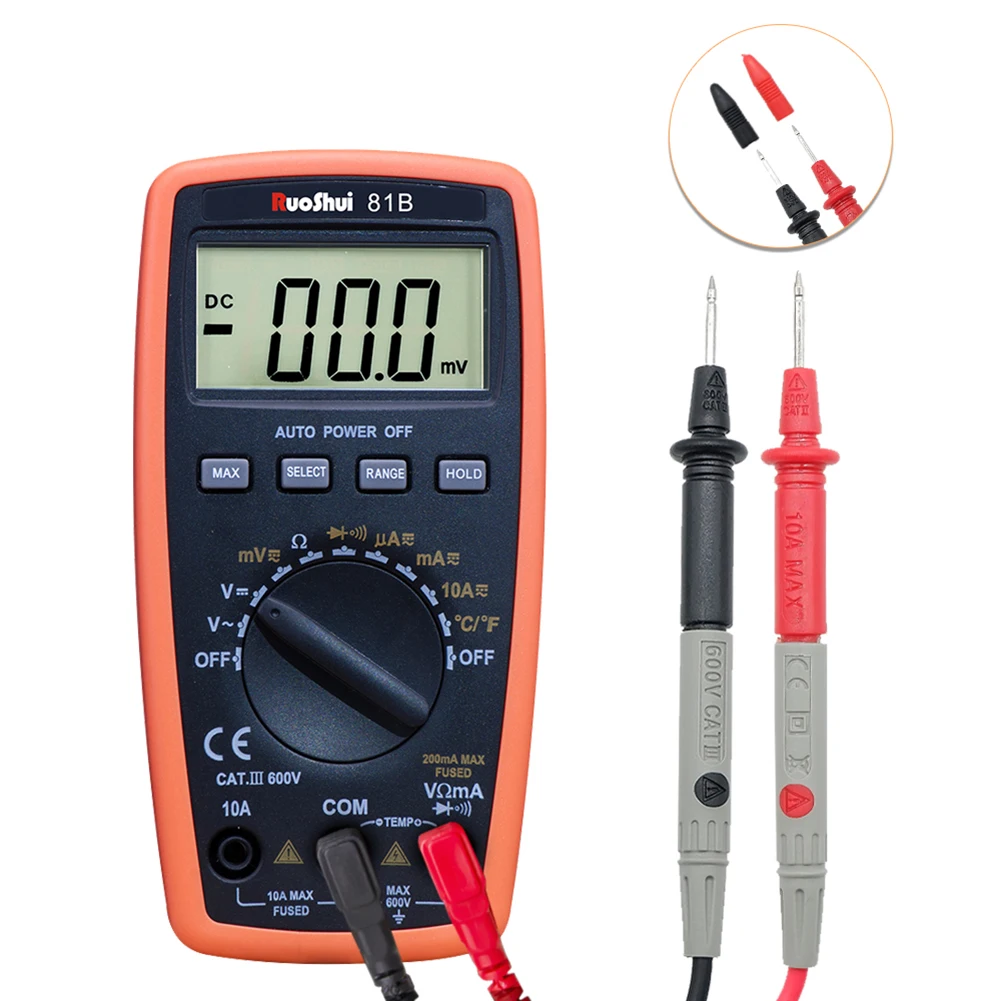 81B Mini Digital Multimeter Auto Range Measure Resistance Current Voltage Temperature Pocket Ammeter Multimeter instrument
81B Mini Digital Multimeter Auto Range Measure Resistance Current Voltage Temperature Pocket Ammeter Multimeter instrument