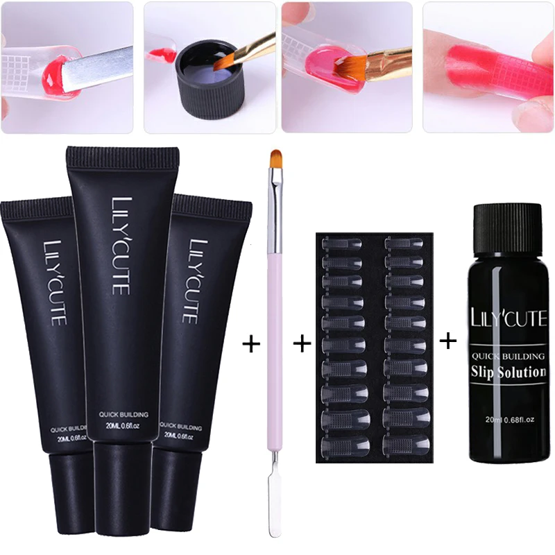 LILYCUTE 20ml Poly Extension Gel Kit Quick Building Gel White Clear LED Acrylic Builder Nail Tips Nail Art Gel Brush Tool Set
LILYCUTE 20ml Poly Extension Gel Kit Quick Building Gel White Clear LED Acrylic Builder Nail Tips Nail Art Gel Brush Tool Set