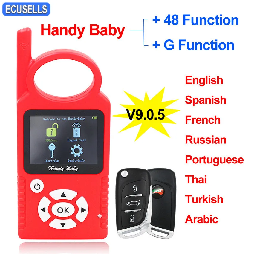 JMD Handy Baby Auto Key Tool for 4D/46/48/G/King Chip Programmer CBAY Multi-language Chips Copier with/no G/96 bit 48 Funciton
JMD Handy Baby Auto Key Tool for 4D/46/48/G/King Chip Programmer CBAY Multi-language Chips Copier with/no G/96 bit 48 Funciton