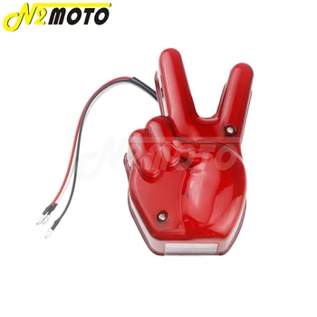 Motorcycle Hand Victory LED Red Light Stop Lamp Peace Sign Tail Light For Harley Cafe Racer Chopper Bobber Custom Universal
Motorcycle Hand Victory LED Red Light Stop Lamp Peace Sign Tail Light For Harley Cafe Racer Chopper Bobber Custom Universal