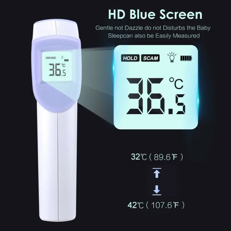 Forehead Temperature Meter Baby Infrared Electronic Thermometer Without Battery LCD Digital Non-contact IR Infrared Thermometer
Forehead Temperature Meter Baby Infrared Electronic Thermometer Without Battery LCD Digital Non-contact IR Infrared Thermometer