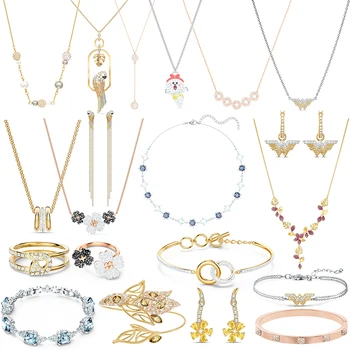 Original SWA Necklace Bracelet Earrings with Original Engraved Woman Jewelry Gift Fashion Luxury Jewelry Free Shipping Wholesale
Original SWA Necklace Bracelet Earrings with Original Engraved Woman Jewelry Gift Fashion Luxury Jewelry Free Shipping Wholesale