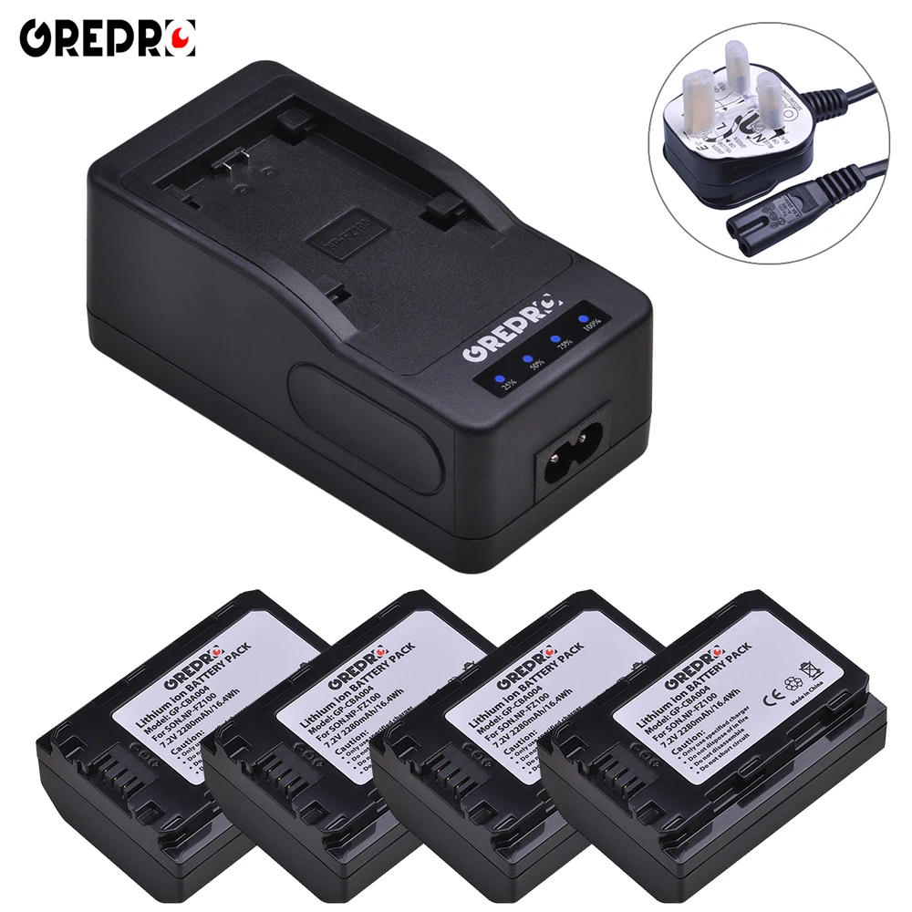 GREPRO NP-FZ100 NPFZ100 FZ100 Battery Rapid Charger For Sony A9 9S A7R A7 III ILCE-9 ILCE-7RM3 ILCE-7M3 Mark III Camera Battery
GREPRO NP-FZ100 NPFZ100 FZ100 Battery Rapid Charger For Sony A9 9S A7R A7 III ILCE-9 ILCE-7RM3 ILCE-7M3 Mark III Camera Battery