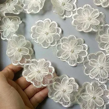 10x Ivory Pearl Flower Handmade Beaded Embroidered Lace Edge Trim Ribbon Double Layered Applique Dress DIY Sewing Craft 5X5 CM
10x Ivory Pearl Flower Handmade Beaded Embroidered Lace Edge Trim Ribbon Double Layered Applique Dress DIY Sewing Craft 5X5 CM