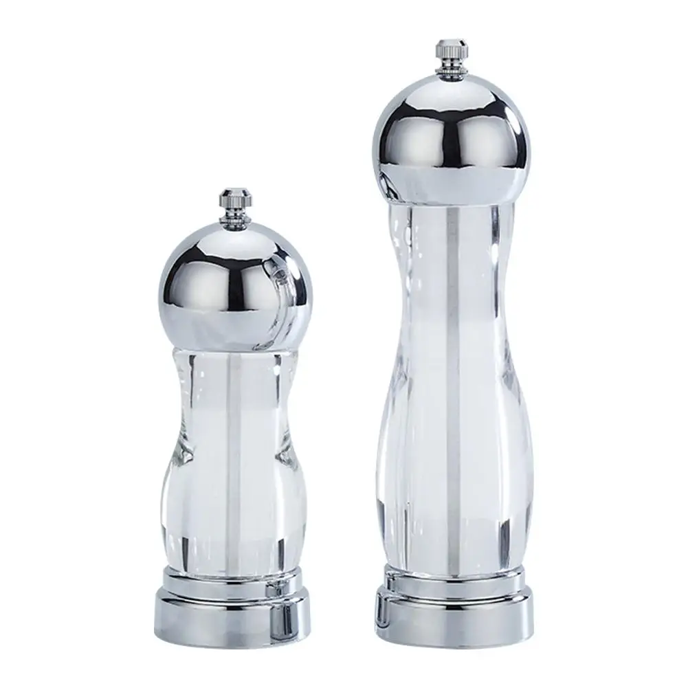 New High-quality Round Head Pepper Mill Acrylic Manual Grinder Seasoning Bottle Appearance And Is Surface-plated Grinder
New High-quality Round Head Pepper Mill Acrylic Manual Grinder Seasoning Bottle Appearance And Is Surface-plated Grinder