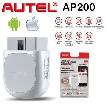 Autel AP200 Bluetooth OBD2 Scanner Code Reader Full Systems Diagnostic Tool Car Tool AutoVIN TPMS IMMO Family DIYers PK MX808
Autel AP200 Bluetooth OBD2 Scanner Code Reader Full Systems Diagnostic Tool Car Tool AutoVIN TPMS IMMO Family DIYers PK MX808