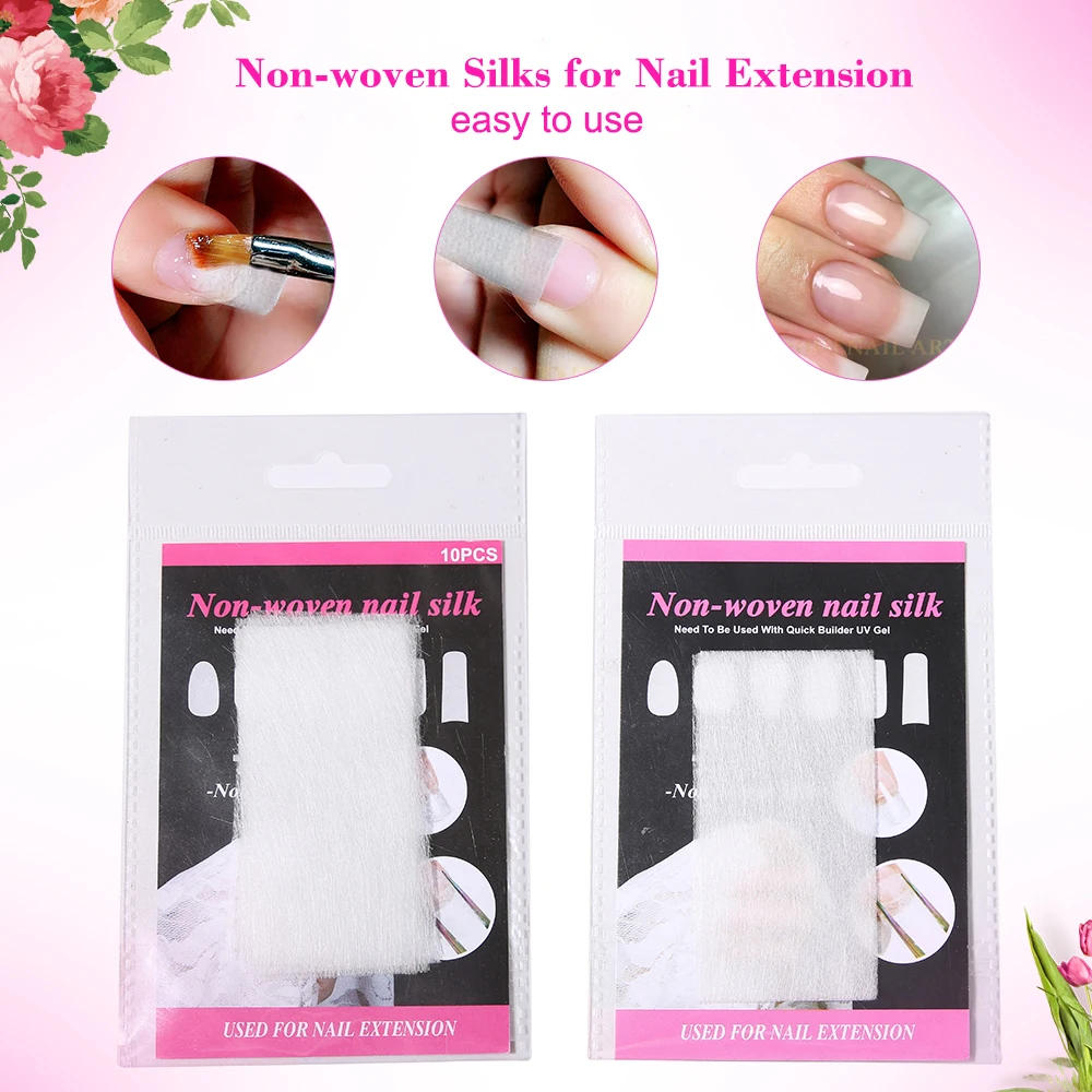 10pcs Silk Fiberglass for Nail Extension Form Non-woven Silks for Nail Extension Builder Gel Nail Extension Nail Tips Extended
10pcs Silk Fiberglass for Nail Extension Form Non-woven Silks for Nail Extension Builder Gel Nail Extension Nail Tips Extended