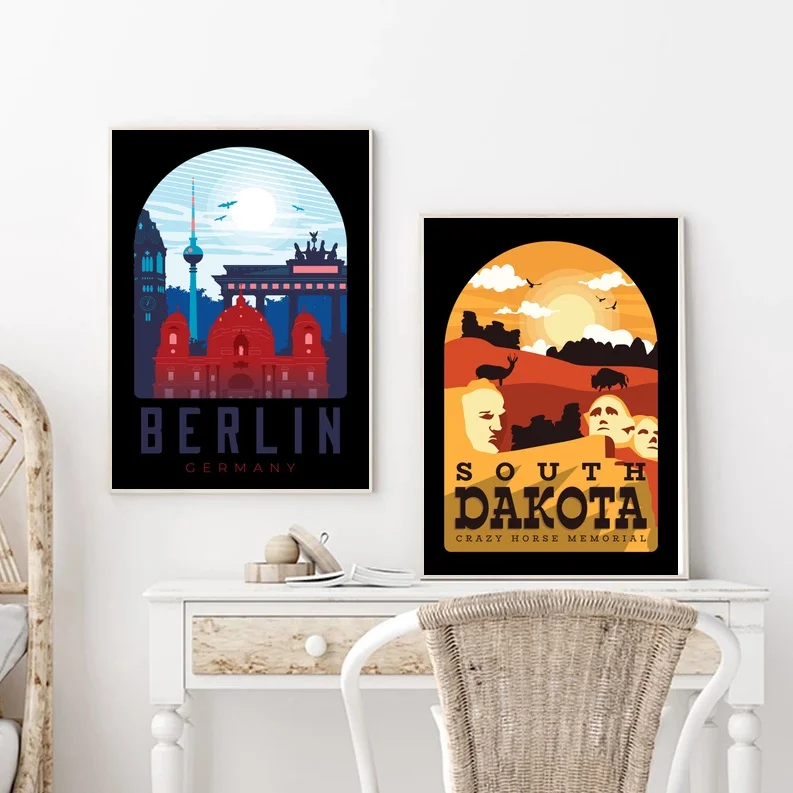 Ретро винтажный Берлин Германия, Crazy Horse Memoria США фотография холст постер
Ретро винтажный Берлин Германия, Crazy Horse Memoria США фотография холст постер
