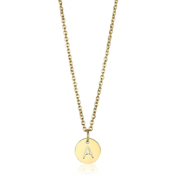 Fashion Tiny A-Z letters Necklace Gold Stainless Steel Rolo Cable Chain For Women Wholesale Jewelry DN170
Fashion Tiny A-Z letters Necklace Gold Stainless Steel Rolo Cable Chain For Women Wholesale Jewelry DN170