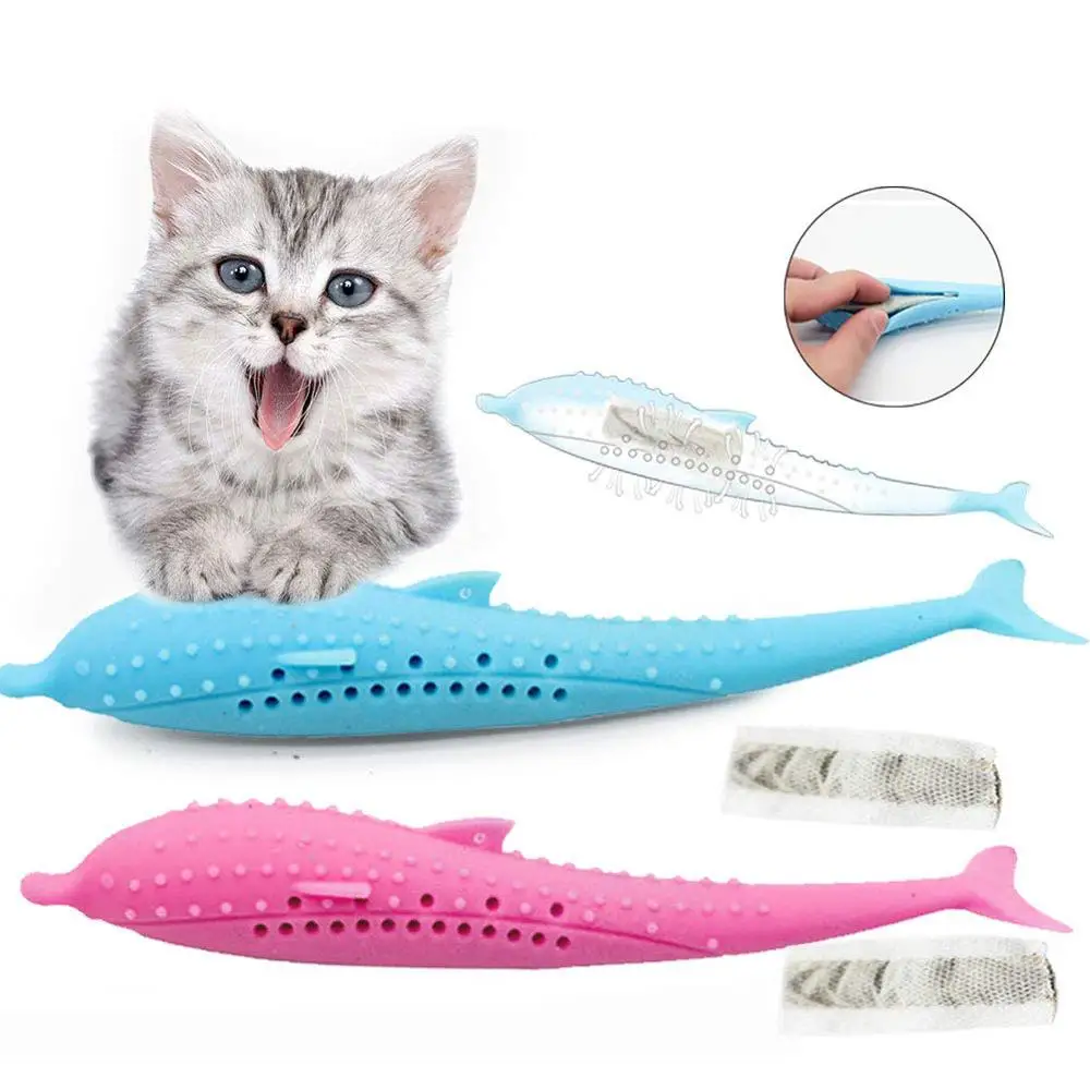 Interactive Cat Fish Toy Filled Catnip Toothbrush Chew Toys Soft Silicone Molar Stick Teeth Cleaning Tool For Cats Pet Supplies
Interactive Cat Fish Toy Filled Catnip Toothbrush Chew Toys Soft Silicone Molar Stick Teeth Cleaning Tool For Cats Pet Supplies
