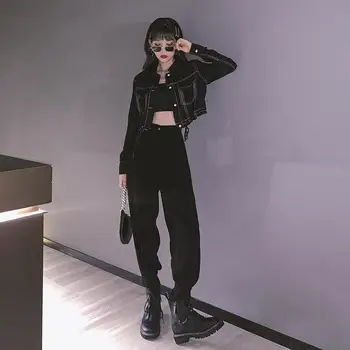 Black Jacket Women's Thin for Autumn and Winter Hong Kong-Style Short Salt Long-Sleeved Casual Pants Suit 2020 New Style
Black Jacket Women's Thin for Autumn and Winter Hong Kong-Style Short Salt Long-Sleeved Casual Pants Suit 2020 New Style