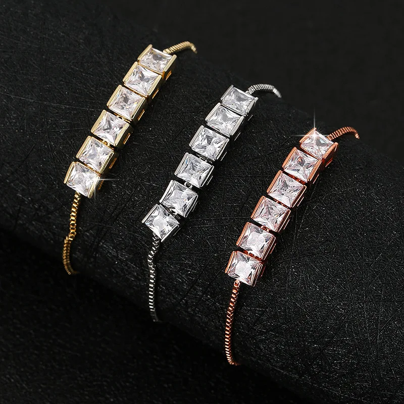 Funmode AAA Square Cubic Zircon Box Chain Adjustable Bracelets For Women Party Jewelry Gifts pulsera hombre Wholesale FB63
Funmode AAA Square Cubic Zircon Box Chain Adjustable Bracelets For Women Party Jewelry Gifts pulsera hombre Wholesale FB63