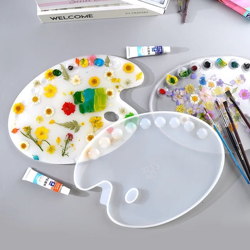 DIY Paint Drawing Board Mold Handmade Color Palette Epoxy Resin Silicone Molds Art Craft Painting Handicraft Clay Casting Mould 
DIY Paint Drawing Board Mold Handmade Color Palette Epoxy Resin Silicone Molds Art Craft Painting Handicraft Clay Casting Mould