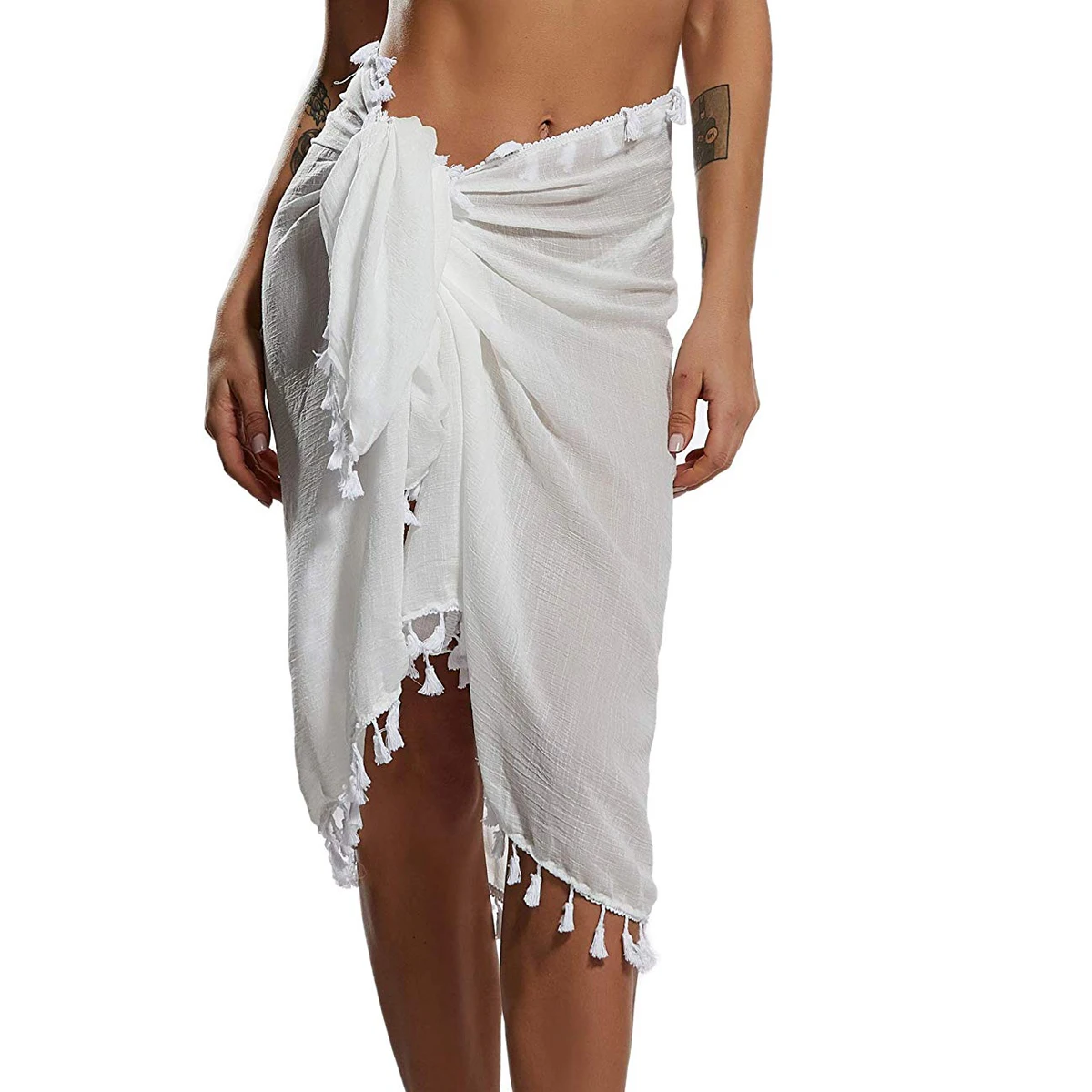 Women Sexy Beach Wrap Sarong Bikini Cover Up Tassel Chiffon Solid Color Swimsuit Wrap Skirts Summer Swimwear Plus Size Beachwear
Women Sexy Beach Wrap Sarong Bikini Cover Up Tassel Chiffon Solid Color Swimsuit Wrap Skirts Summer Swimwear Plus Size Beachwear