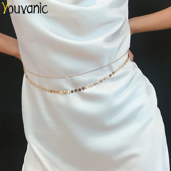 Youvanic Gold Copper Sequins Waist Belt Chain Charms Miltilayer Belly Chains Dresses Dance Belt Bohemian Women Body Jewelry 0473
Youvanic Gold Copper Sequins Waist Belt Chain Charms Miltilayer Belly Chains Dresses Dance Belt Bohemian Women Body Jewelry 0473
