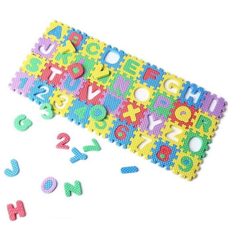 

36Pcs Colorful Mini Size Puzzle Kid Educational Toy Alphabet A-Z Letters Numeral Foam Mat