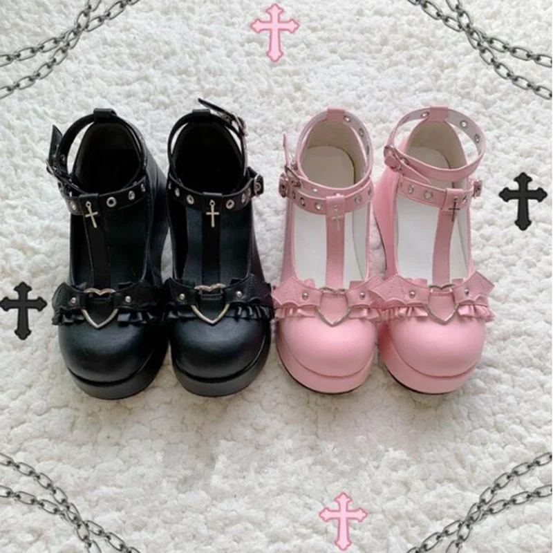 Lolita-Kawaii Lolita Cosplay Platform Shoes 5.5cm High Heels Loli Delilian Bat Style
Lolita-Kawaii Lolita Cosplay Platform Shoes 5.5cm High Heels Loli Delilian Bat Style