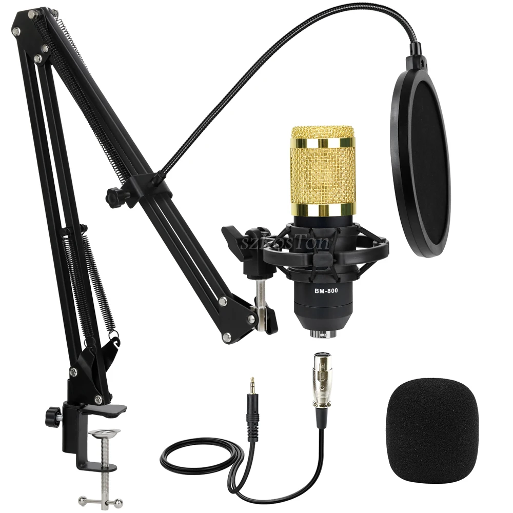 Профессиональный конденсаторный микрофон BM 800 студийные наборы звуковая карта