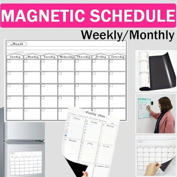 Reusable Magnetic Calendar Board for Fridge Weekly Monthly Planner Whiteboard Board Schedule Sticker for Home Kitchen Office
Reusable Magnetic Calendar Board for Fridge Weekly Monthly Planner Whiteboard Board Schedule Sticker for Home Kitchen Office