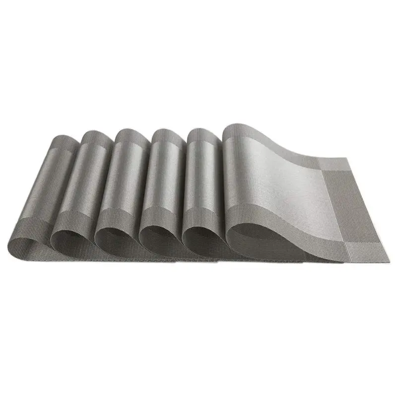 Silver Placemats,Silver Table Mats,Non-slip Insulation Table Dinner Mats Weave Washable Dining Placemats for Kitchen Table Set.
Silver Placemats,Silver Table Mats,Non-slip Insulation Table Dinner Mats Weave Washable Dining Placemats for Kitchen Table Set.
